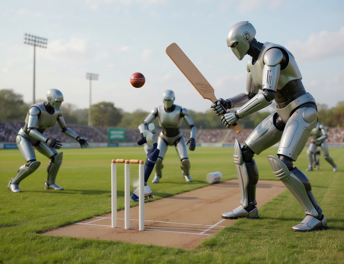 The sealed Firefly cricket challenge. The initial image has the appearance of cricket without a complete model of one delivery. A frozen integrity contract guides a single editing call that reconstructs the missing roles, two-ended pitch, and ball trajectory. This is a…